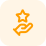 icon stars hand